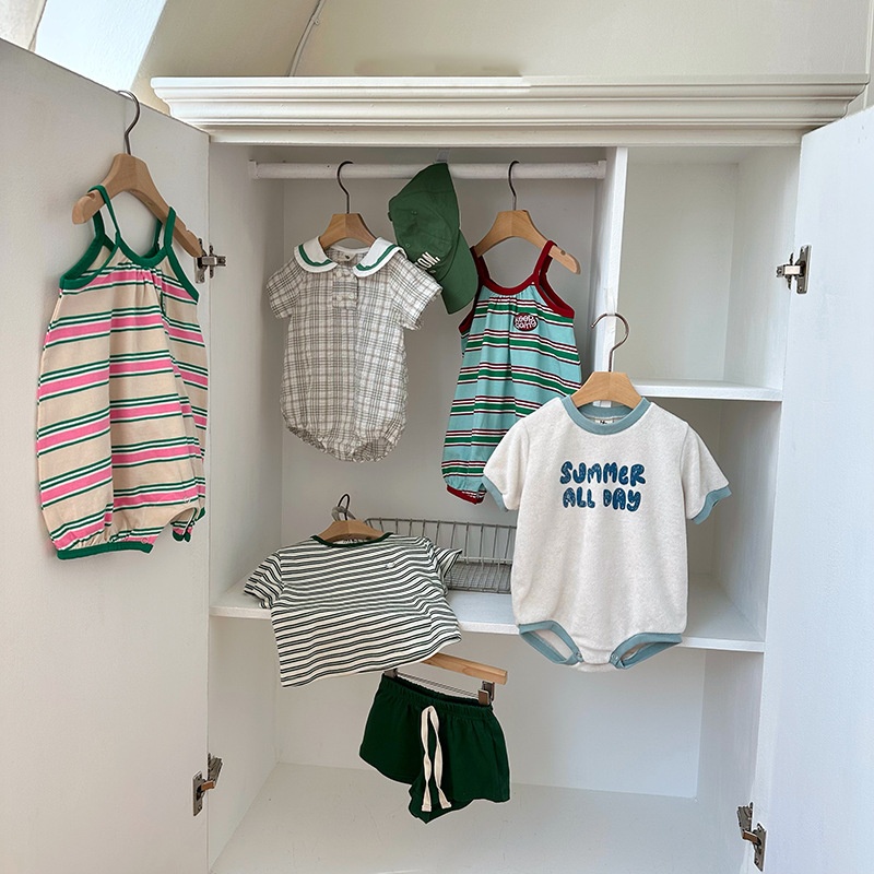 Baby Striped Camisole Romper