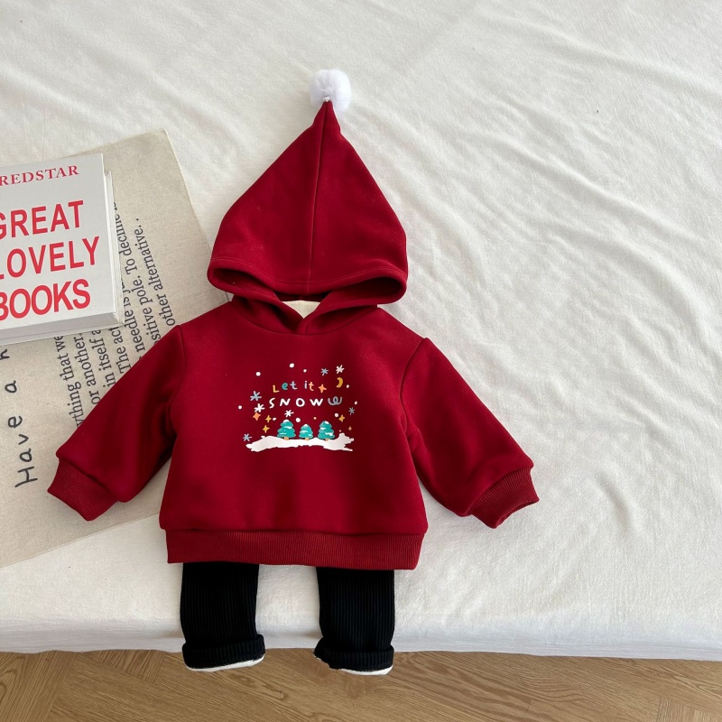 Baby Christmas Padded Hooded Sweatshirt