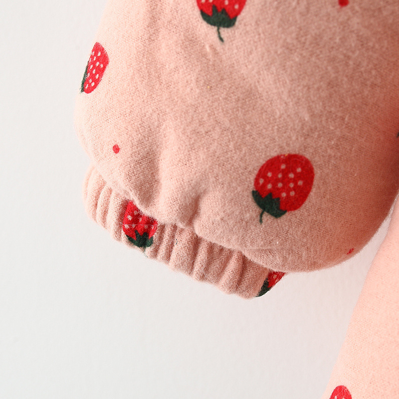 Strawberry Print Baby Toddler Girls Cotton  Outwear