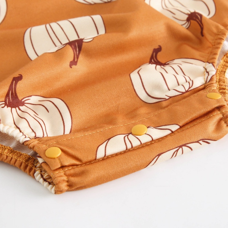 Baby Halloween Pumpkin Print Romper