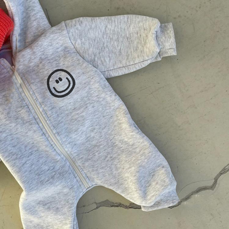 Baby Smiley Loose Hooded Romper