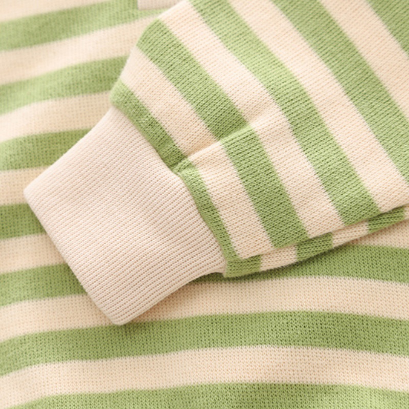 2-piece Baby Toddler Striped Sweatshirt & Bear Print Pants Set