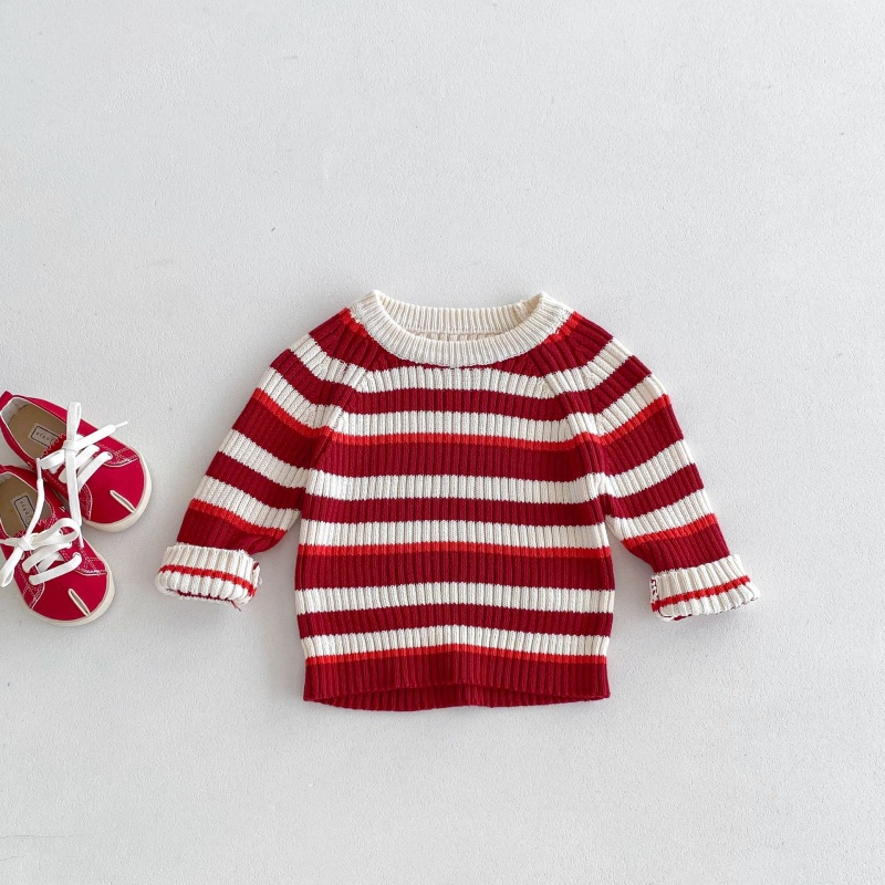Baby Toddler Red Striped Sweater