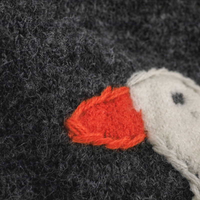 Kids' Goose Print High-Neck Sweater