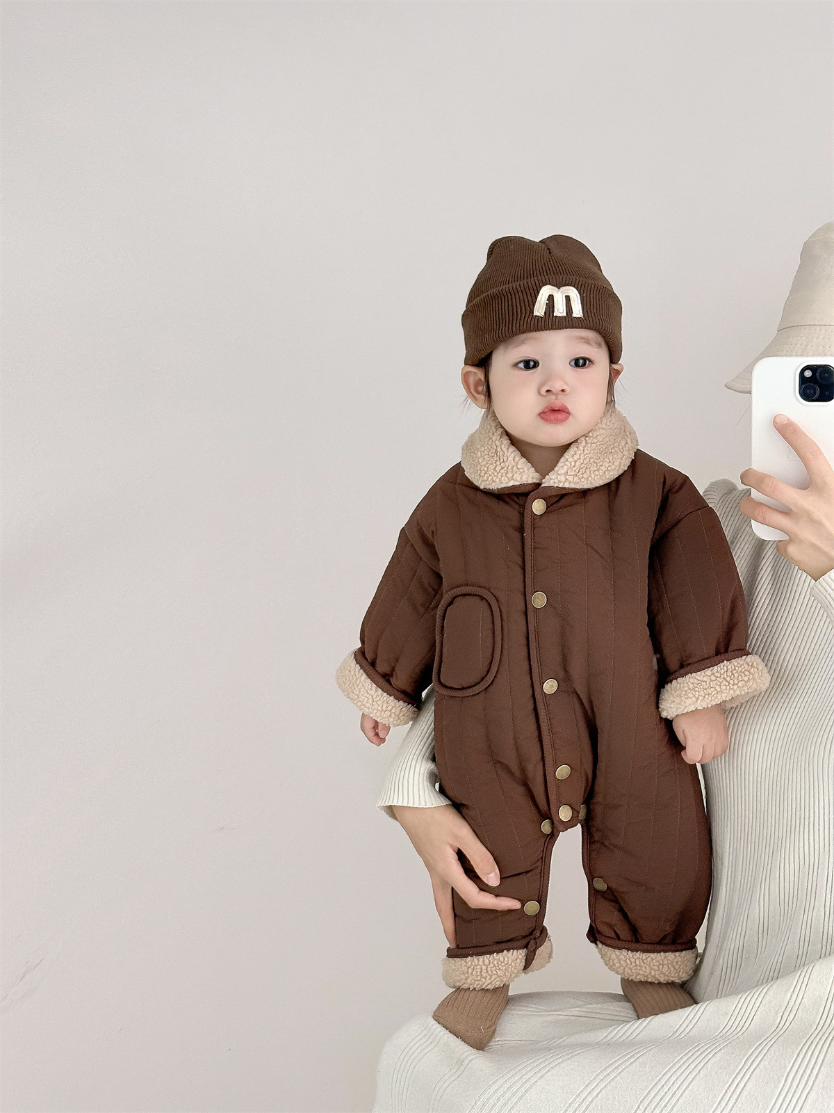Baby Thermal Fleece-Lined Romper 