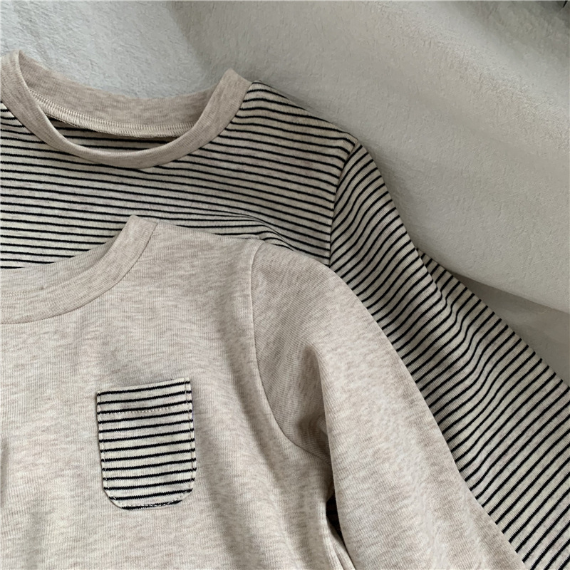Toddler Striped Colorblock Pocket T-Shirt
