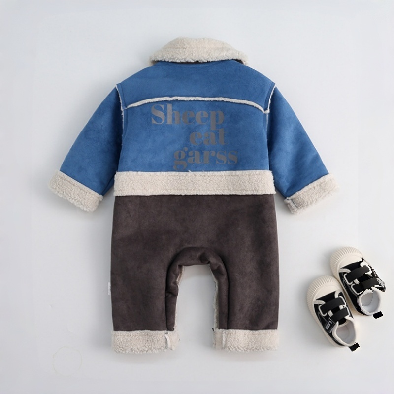 Baby Color-Block Fleece Romper