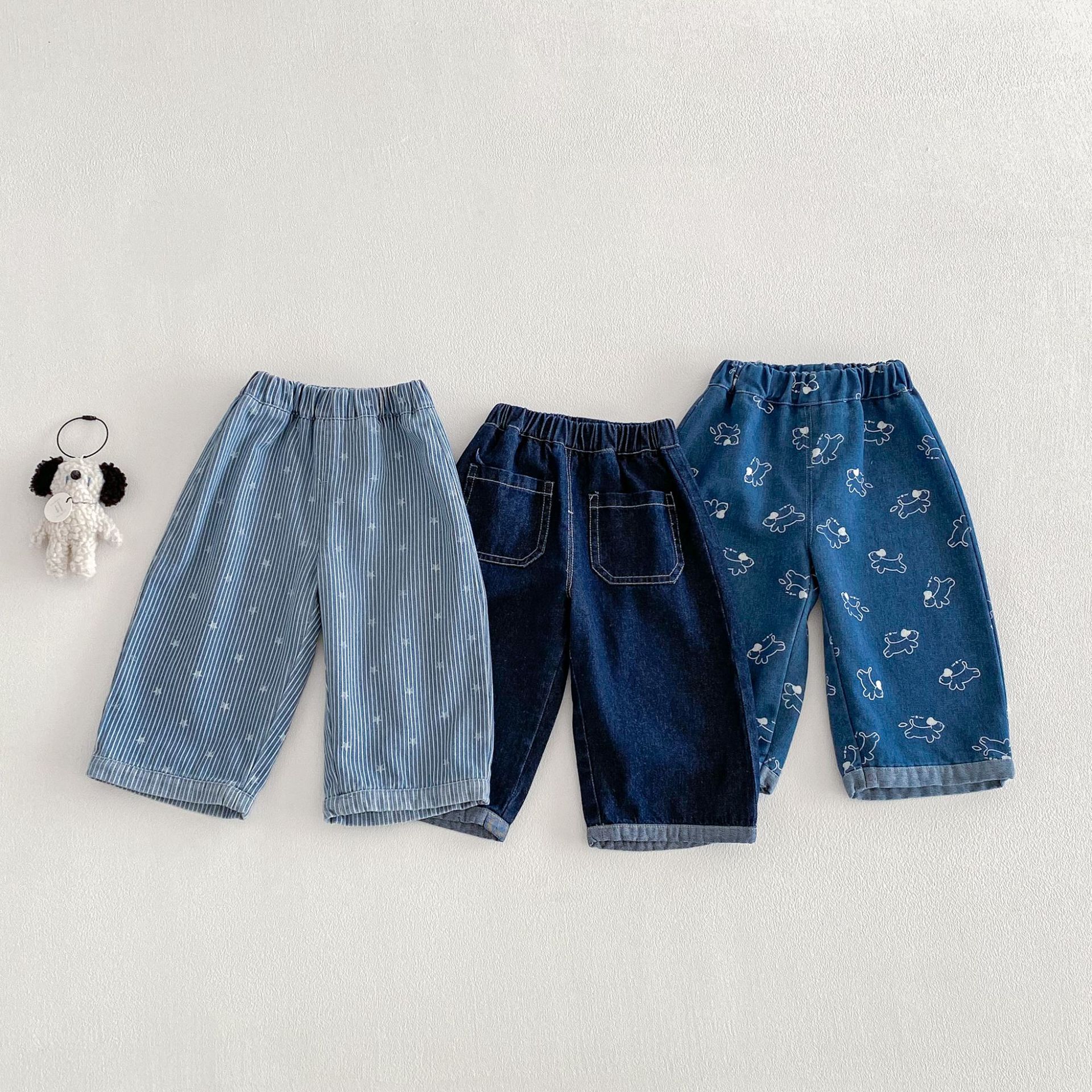 Baby Toddler Girl Puppy Denim Pants