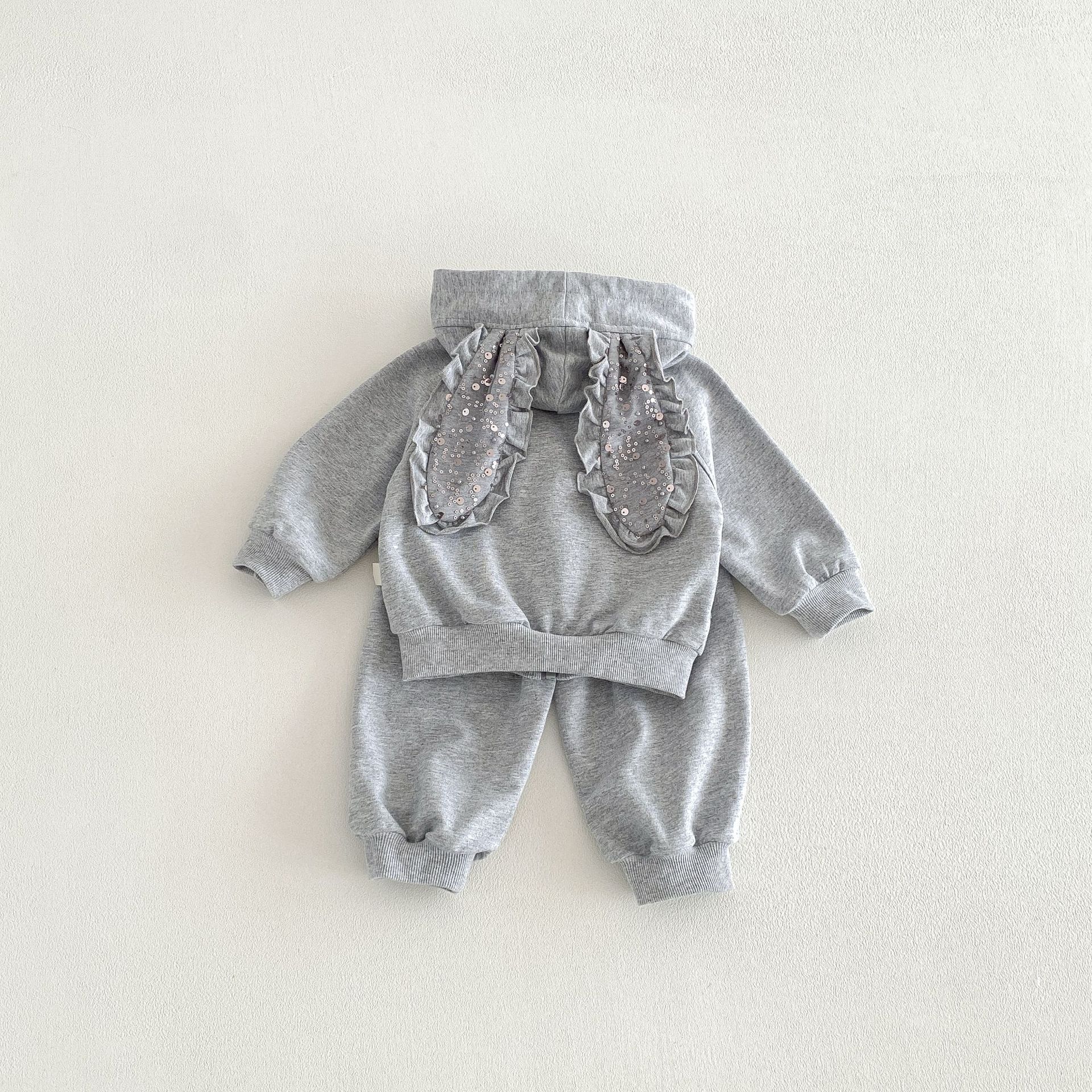 Baby Toddler Girl Rabbit Hooded 2-Piece  Sets