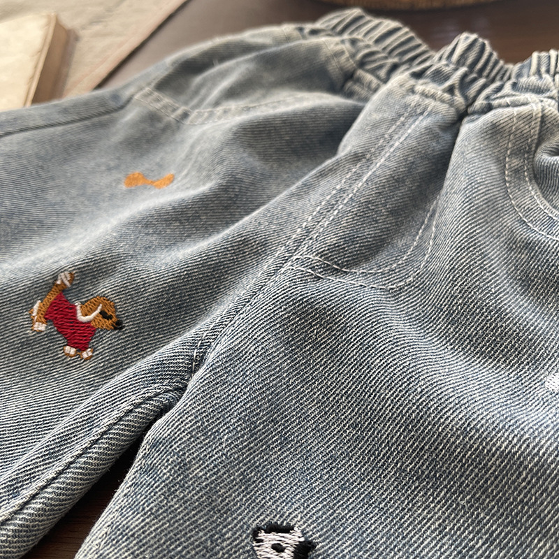 Baby Toddler Dog Denim Casual Pants