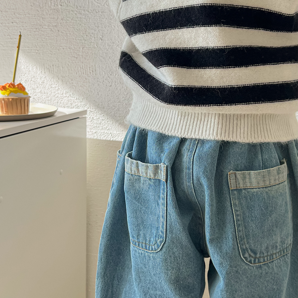 Baby & Kids Solid Color Denim Pants