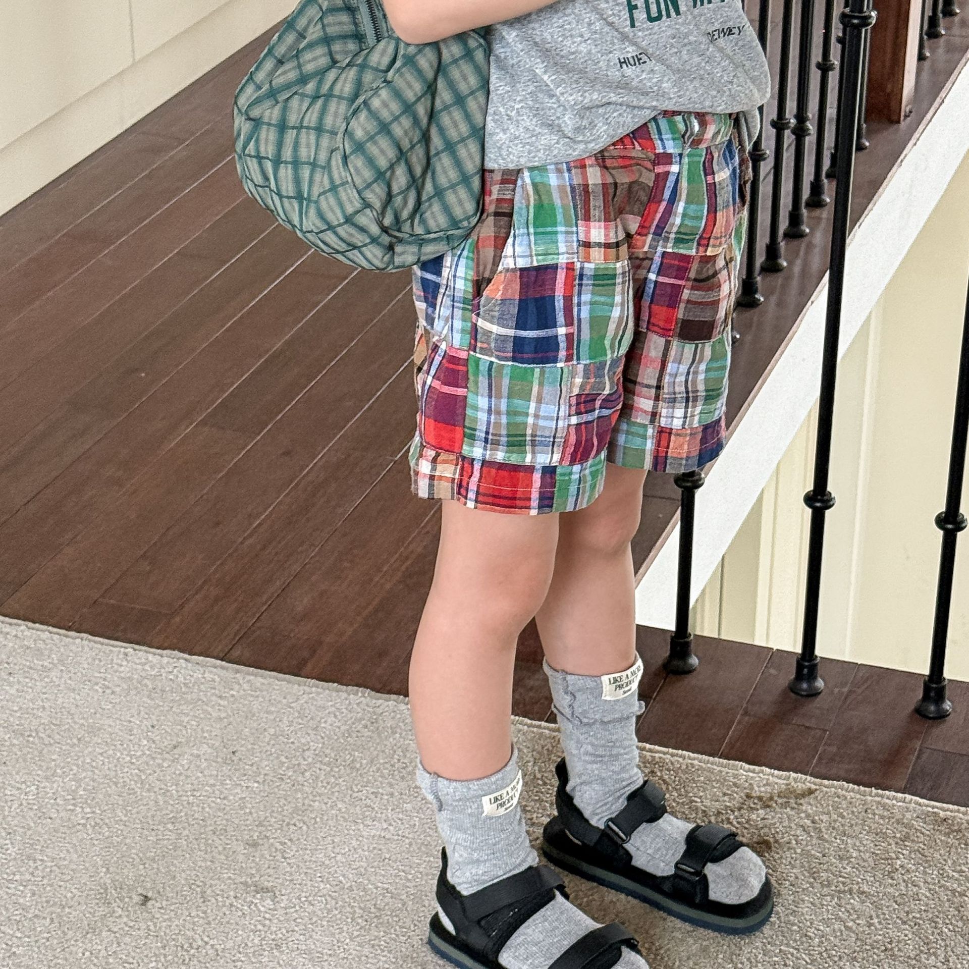 Kids Colorful Plaid Shorts (12M-9Y）