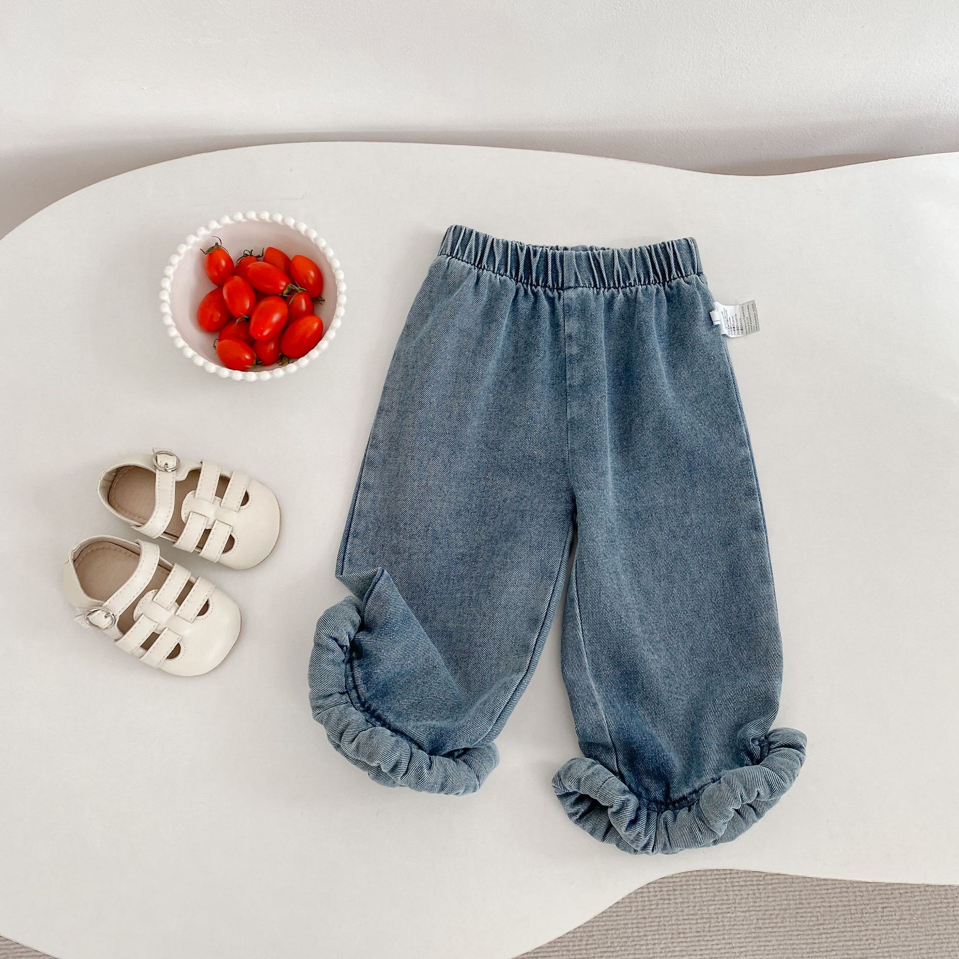 Baby & Kids Woven Denim Halter Top and Pants Sets