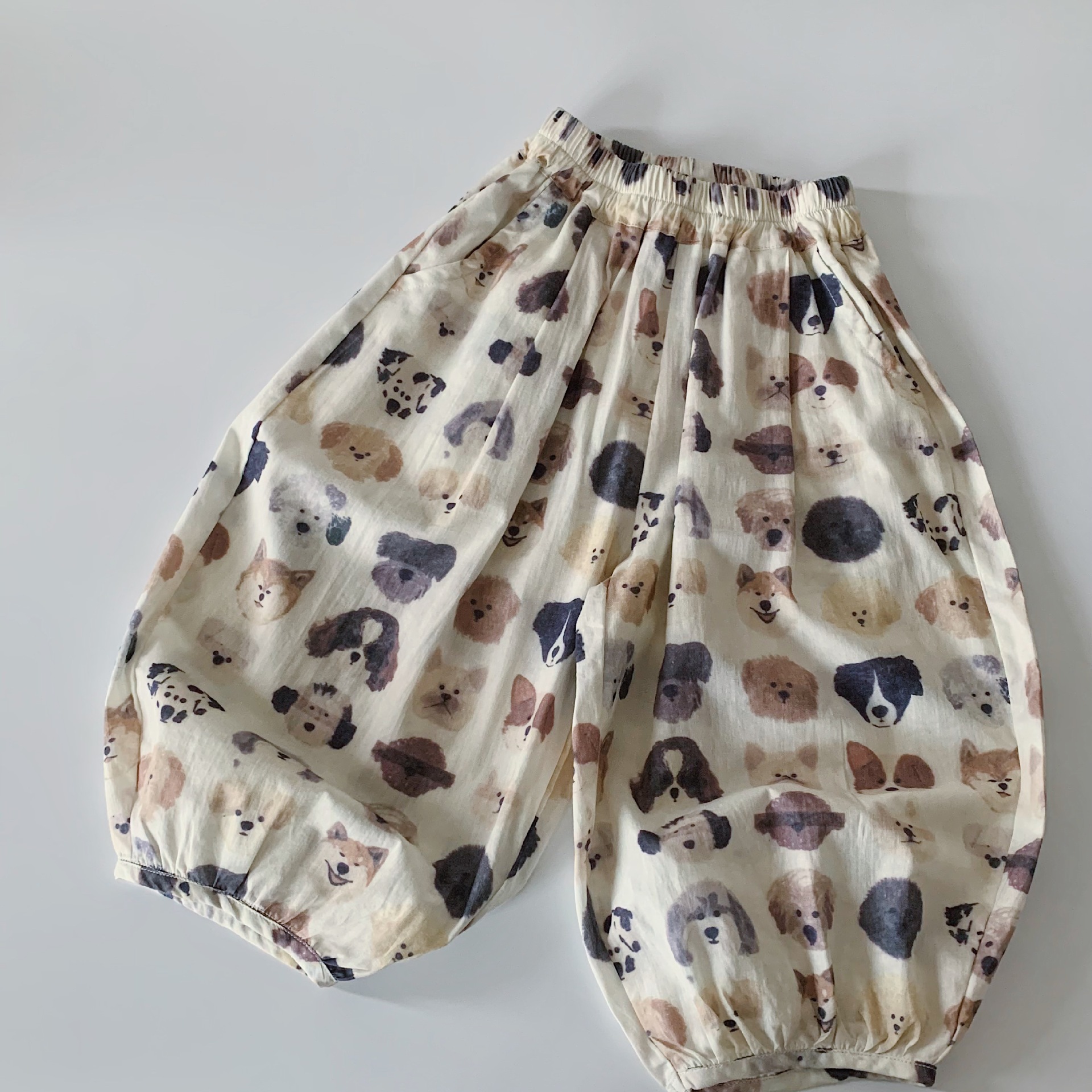 Toddler Dog Print Cuffed Pants