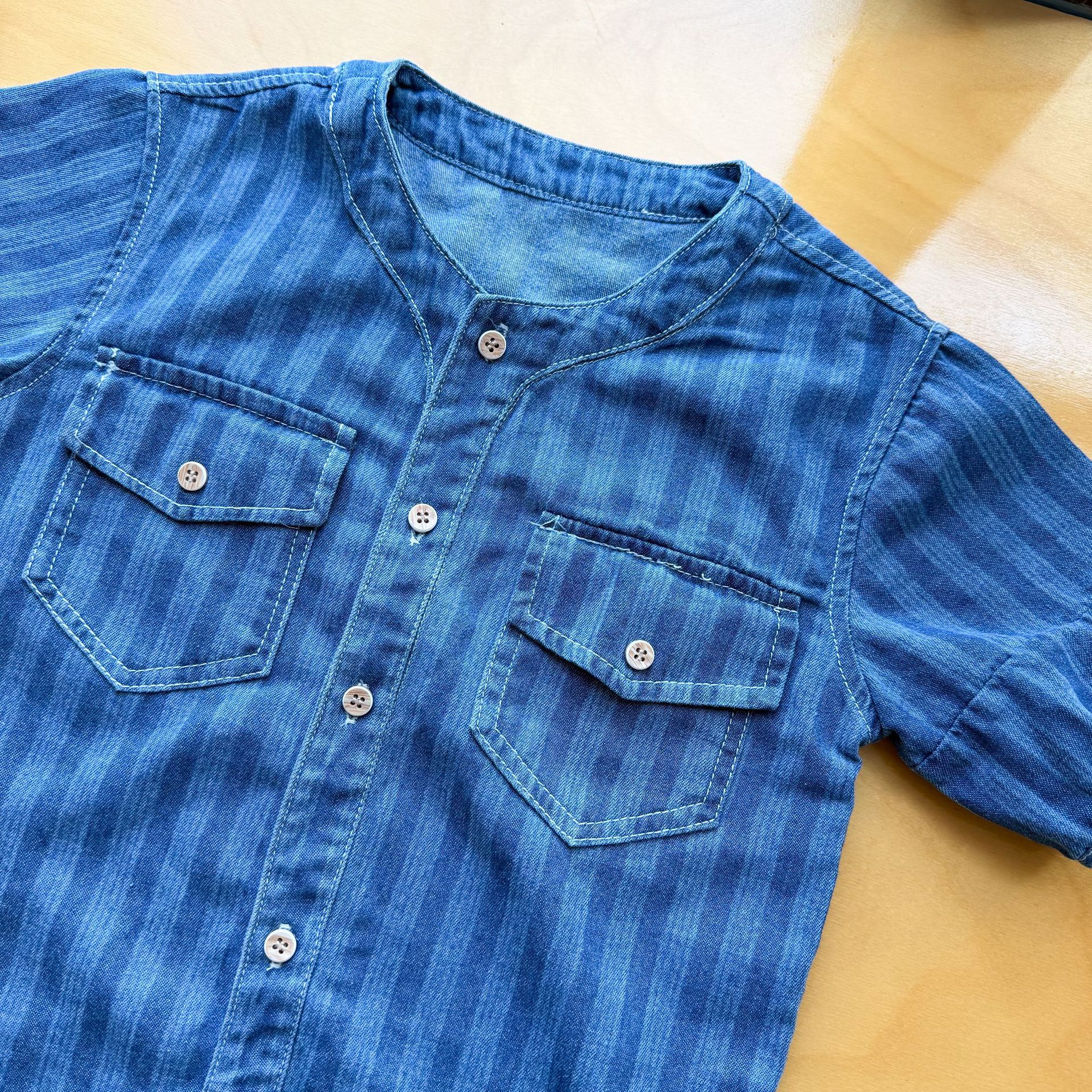 2-Piece Toddler Denim Striped Set & Dress