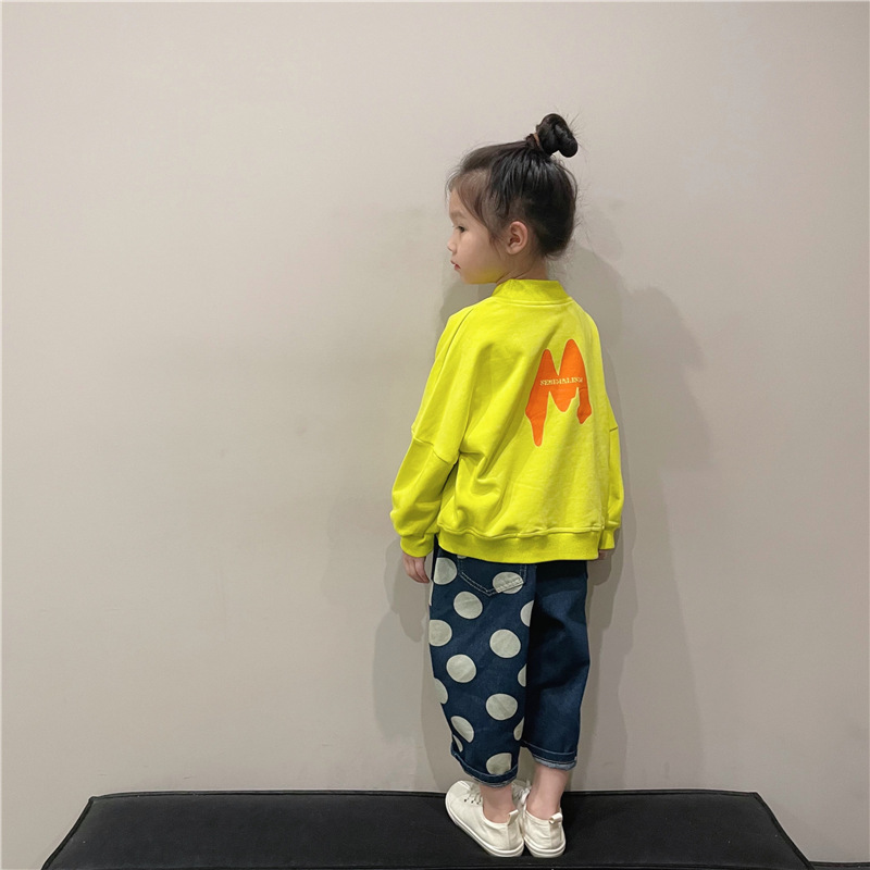 Baby& Kid Patchwork Dot Jeans