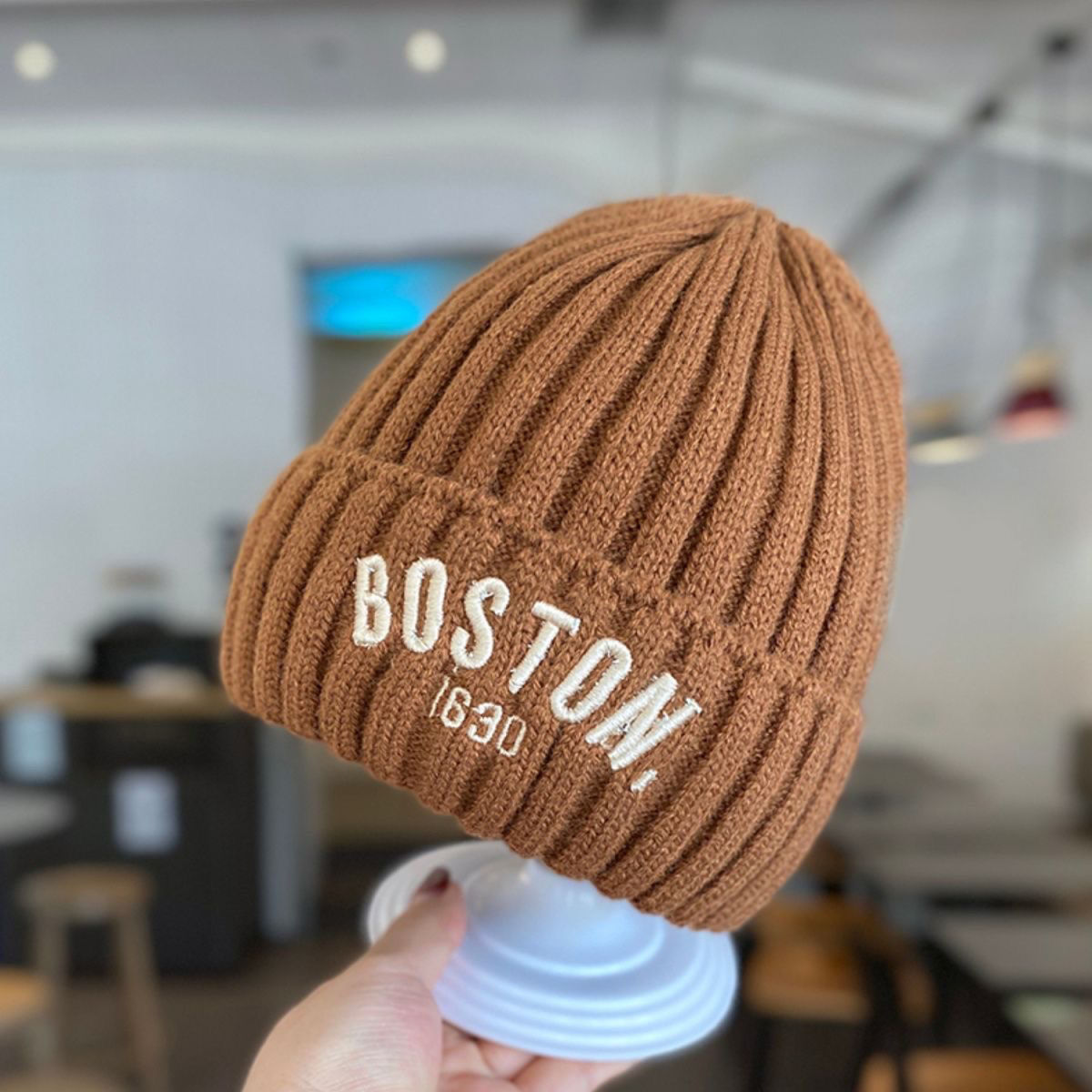 BOSTON Toddler Ribbing Knit Hat