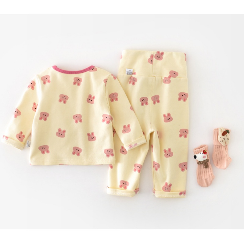 Baby Rabbit Head Print 2-Piece Set