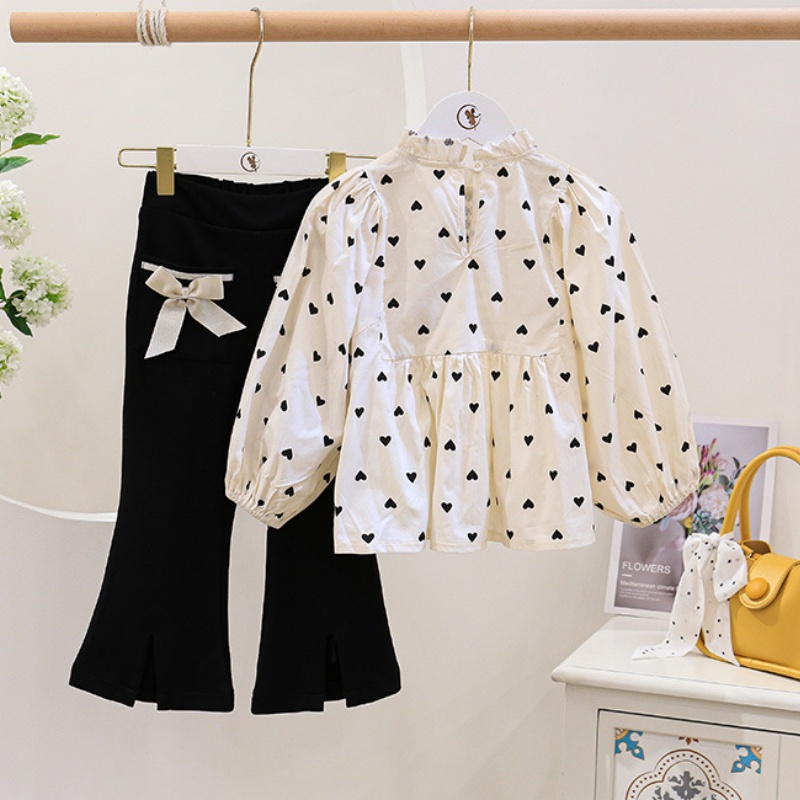 Baby Toddler Girls Doll Shirt and Flared Pants 2-Piece Set