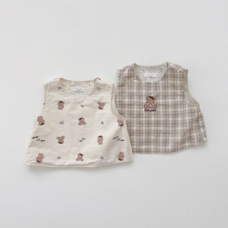 Baby 2-Piece Bear Print Vest Pants Set