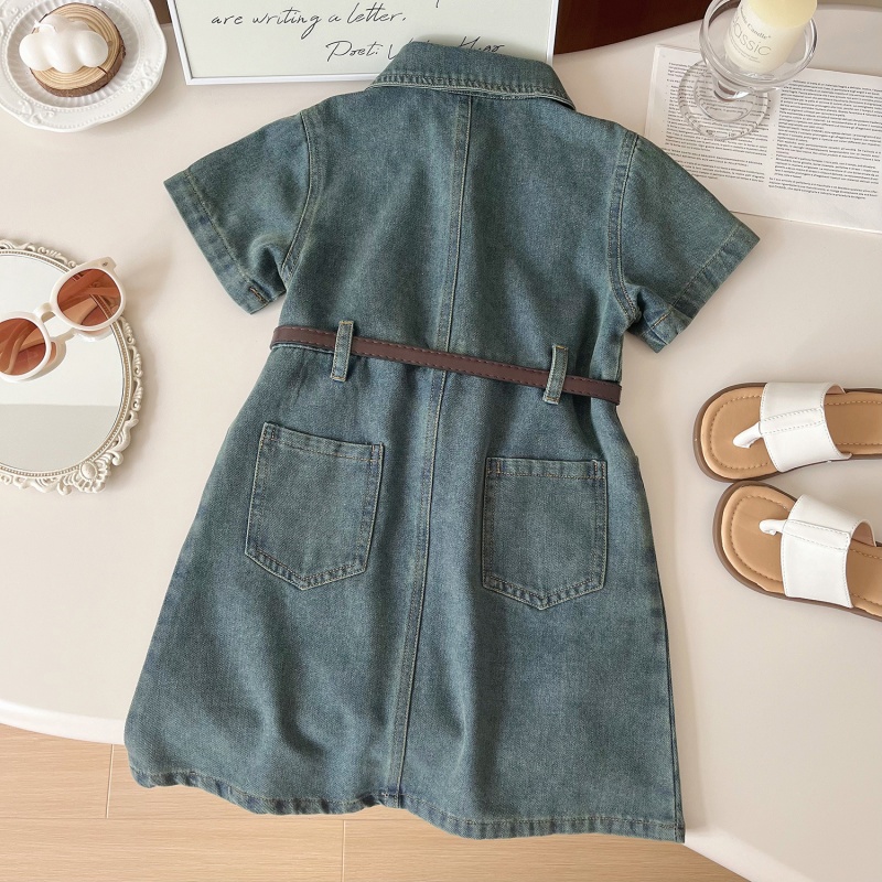 Baby Toddler Girl Vest Denim Dress