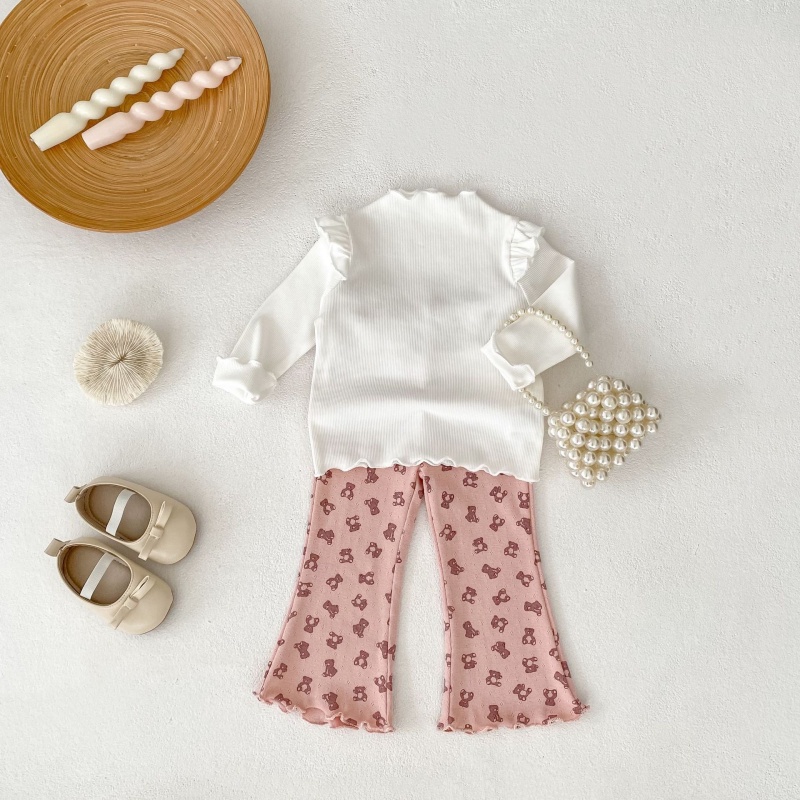 Baby Toddler Girl  Printed Bell-Bottom Pants