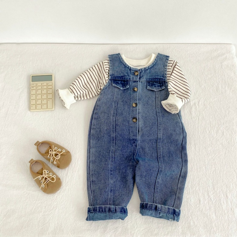 Baby Sleeveless Denim Overalls 