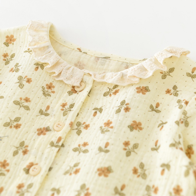 2-Piece Baby Printed Ruffle Collar Set