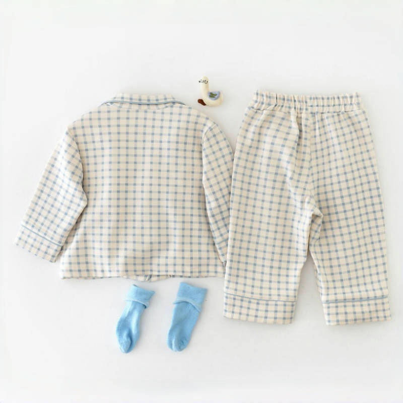 2-piece baby plaid pajama set