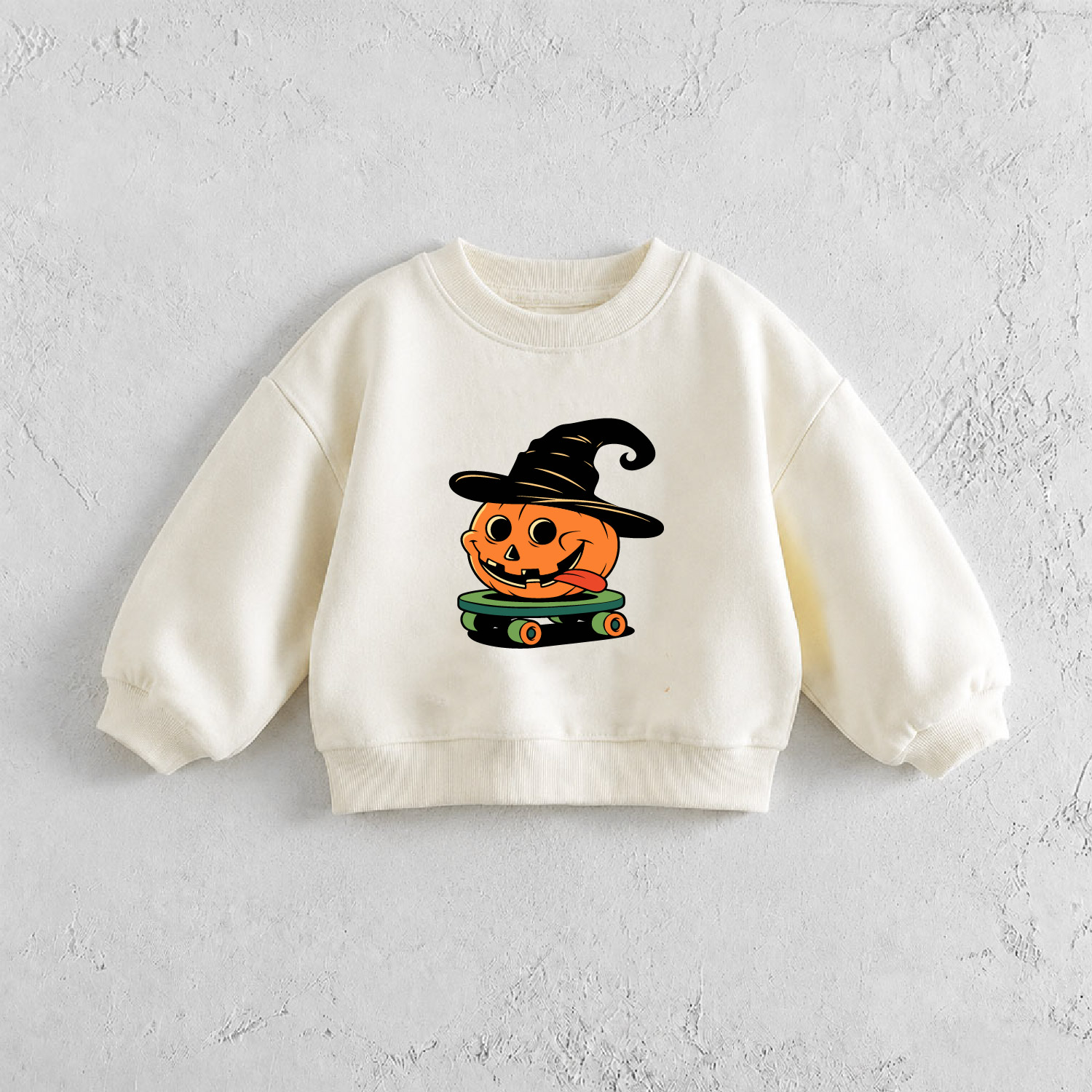 Baby & Kids Pumpkin Skateboard Pattern Sweatshirt