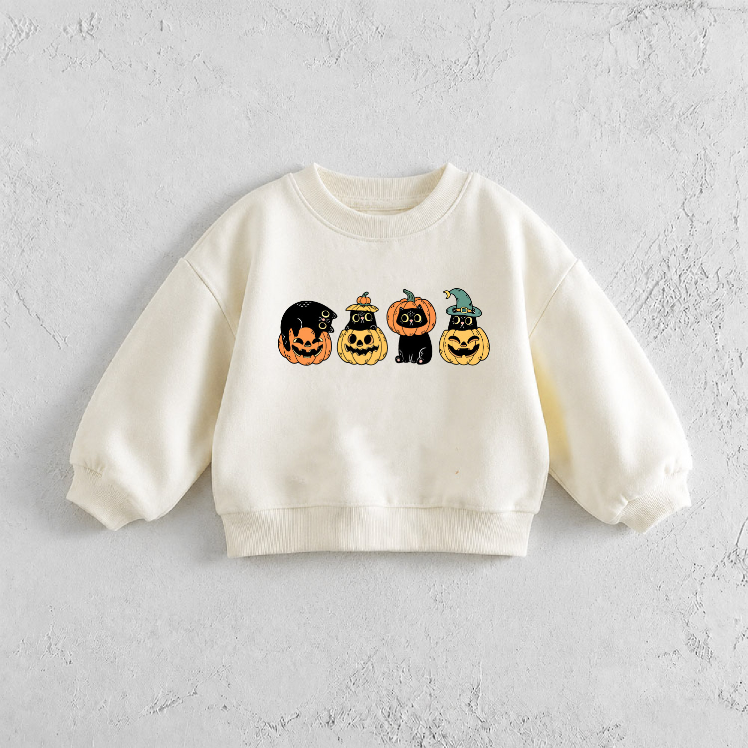 Baby & Kids Pumpkin Cat Pattern Sweatshirt