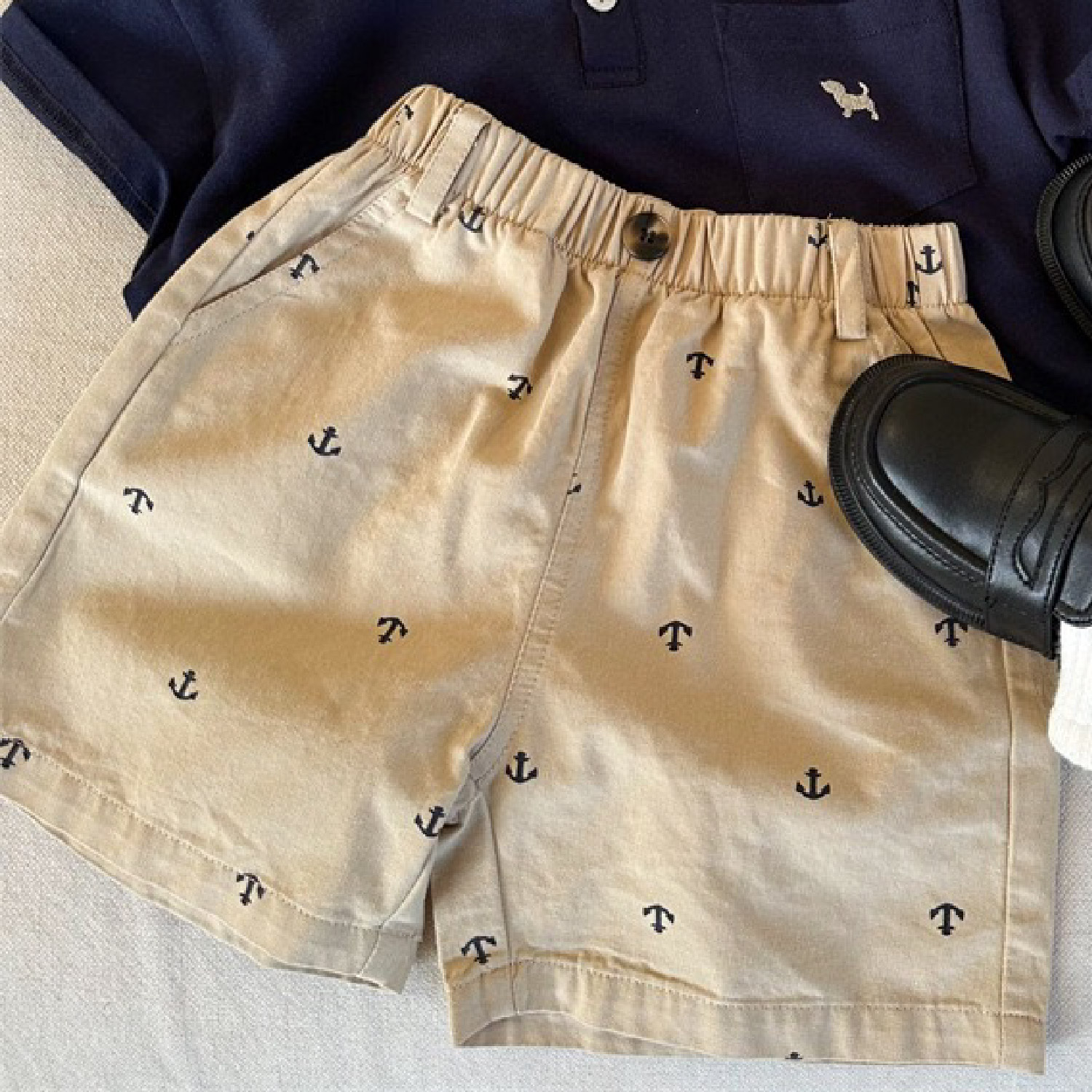 Kids Naval Anchor Print Short Pants