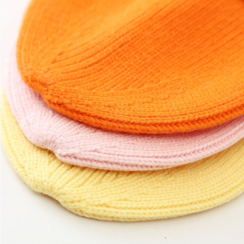 Baby Solid Color Smiley Knit Hat