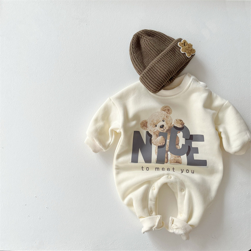 Baby Newborn Bear Warm Romper
