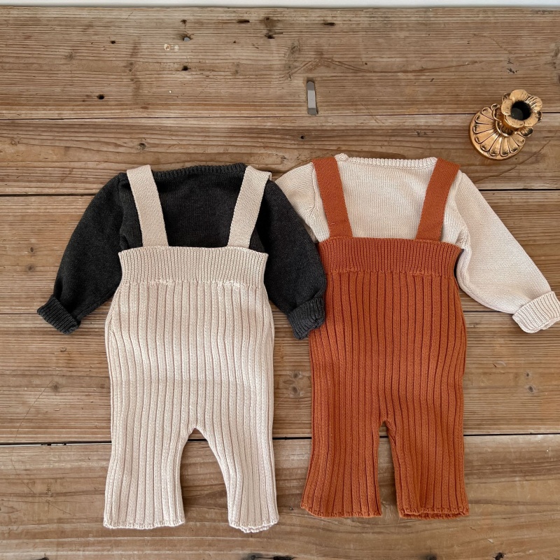 Baby Toddler Knitted Sweater Overalls