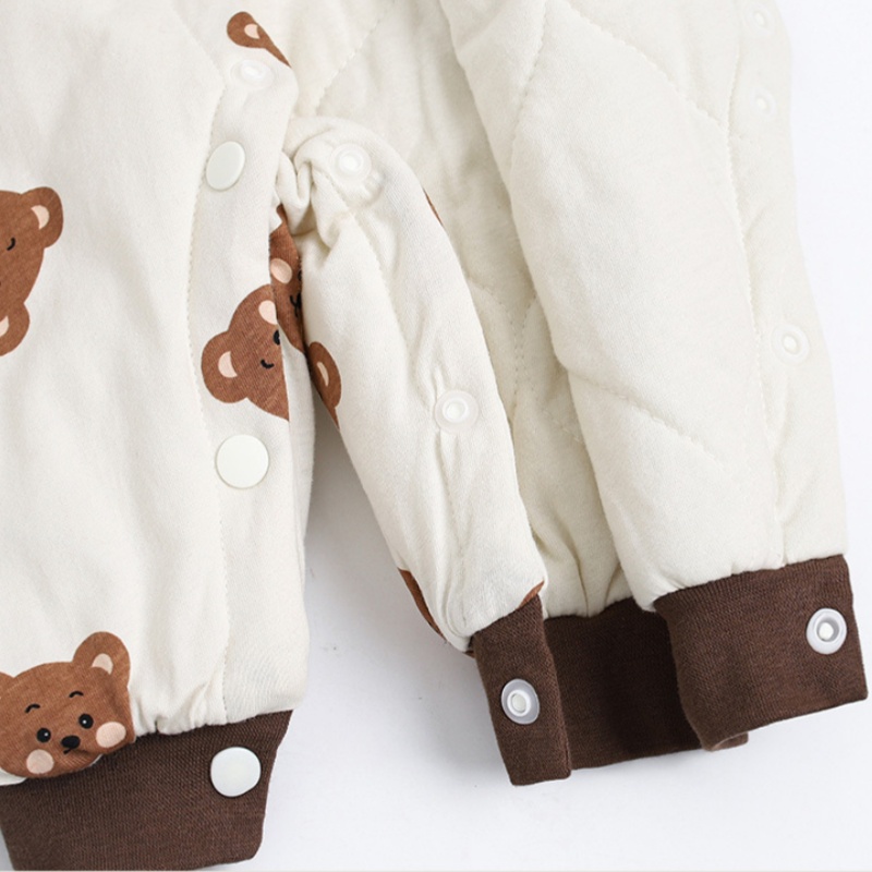 Cute Bear Baby Newborn Colorblock Romper