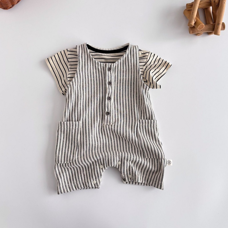 Baby Newborn Striped Sleeveless Romper