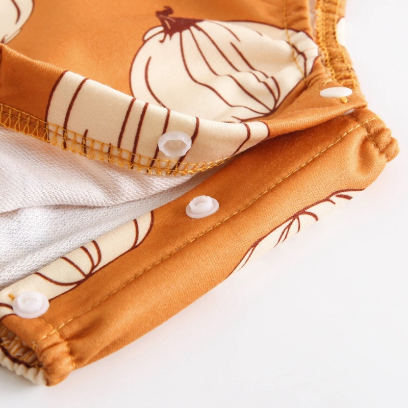 Baby Halloween Pumpkin Print Romper