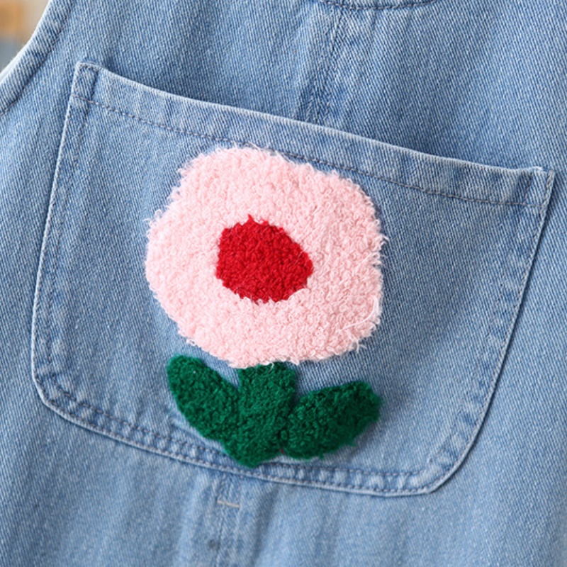 Baby Toddler Floral Embroidered Overalls