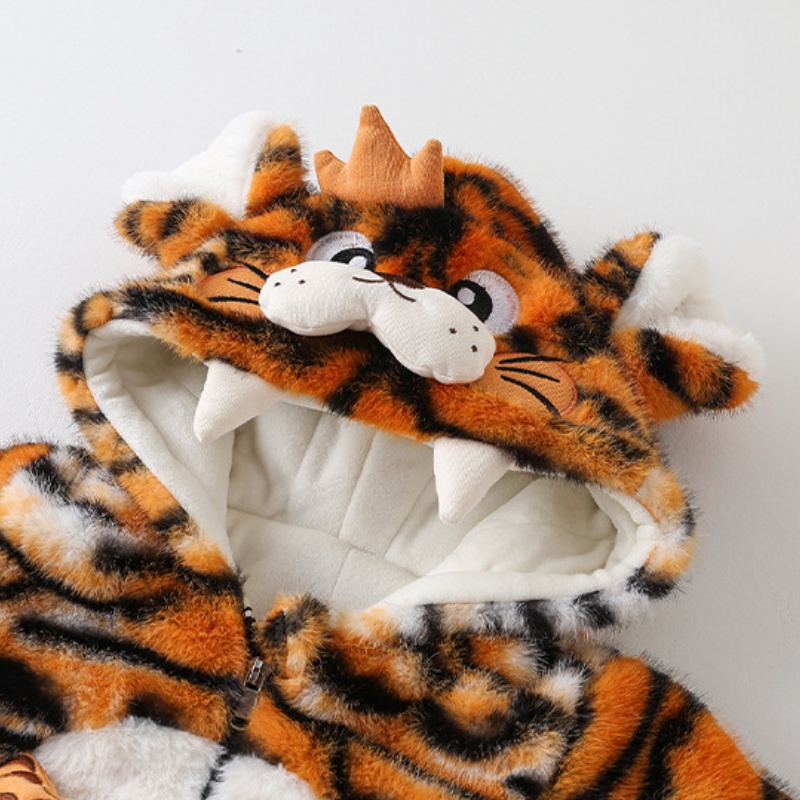 Baby Fleece-Lined Tiger Romper