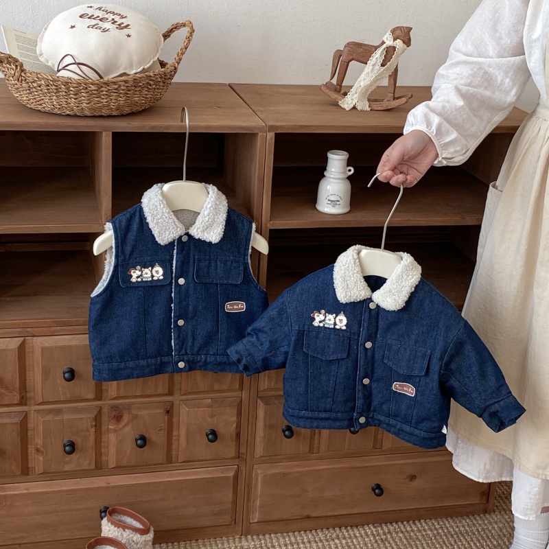Baby Toddler Fleece Denim Outerwear