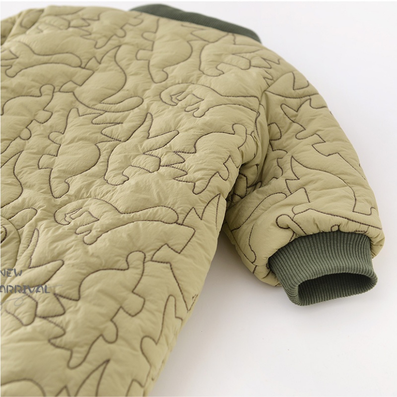 Baby and Toddler Dinosaur Fleece Romper(Includes bag)