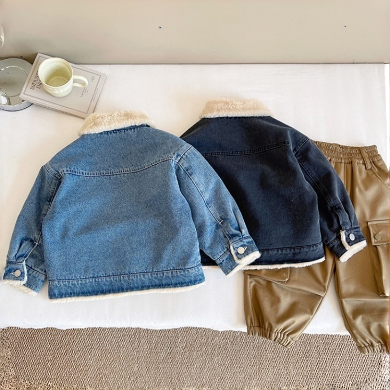 Baby Kids' Fleece-Lined Denim Outerwear