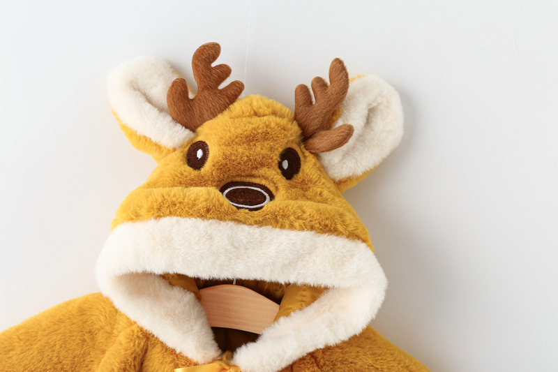 Baby Reindeer Fleece Hooded Warm Cape