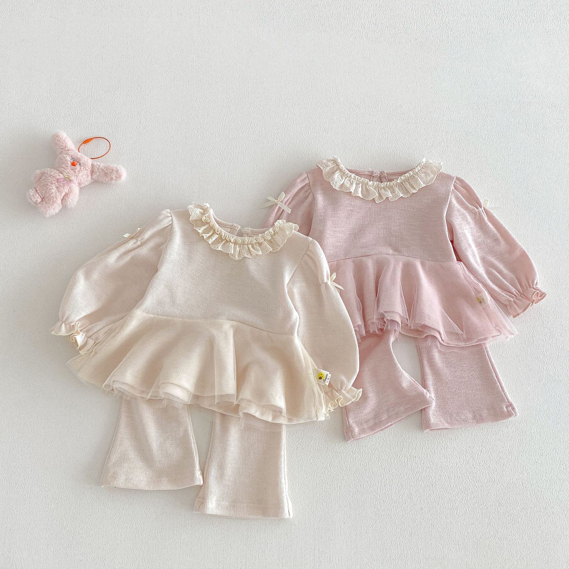 Baby Toddler Girl Mesh Fabric 2-Piece Sets
