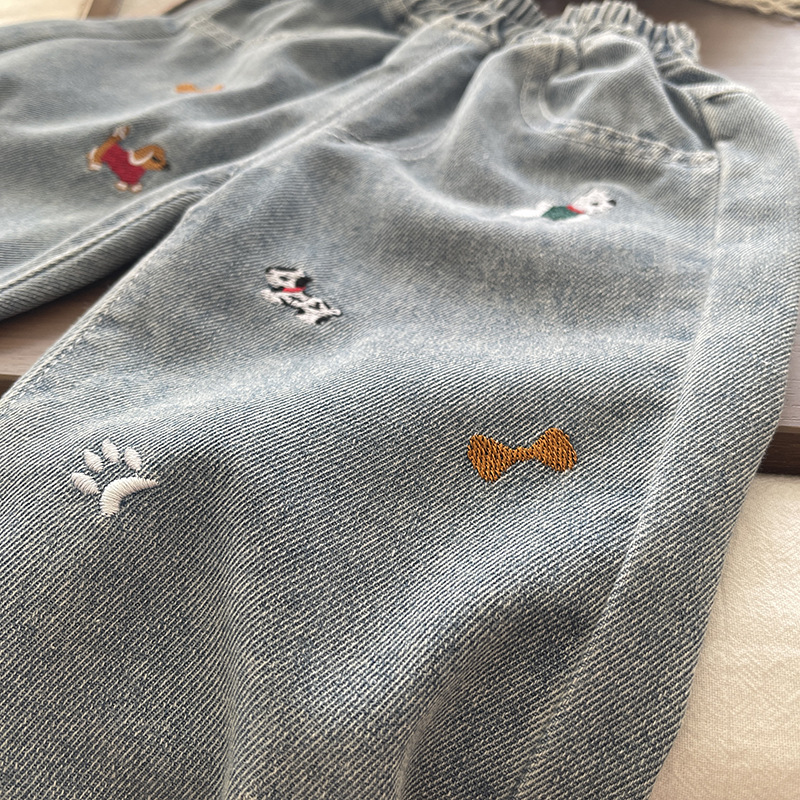 Baby Toddler Dog Denim Casual Pants