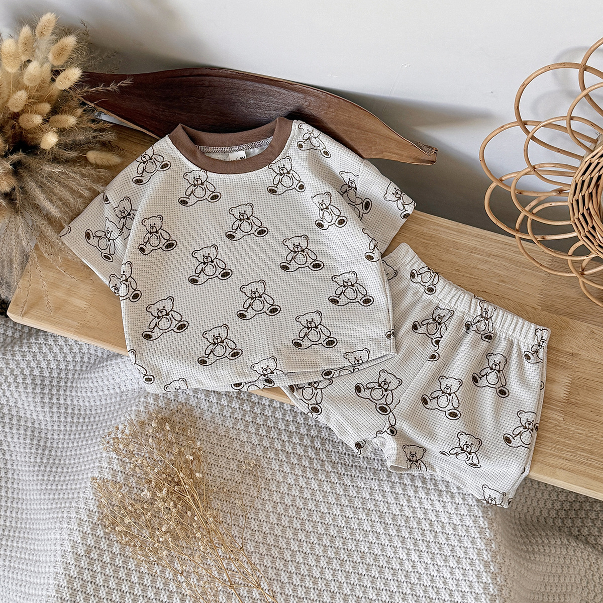 Baby 2-Piece Bear Waffle Set
