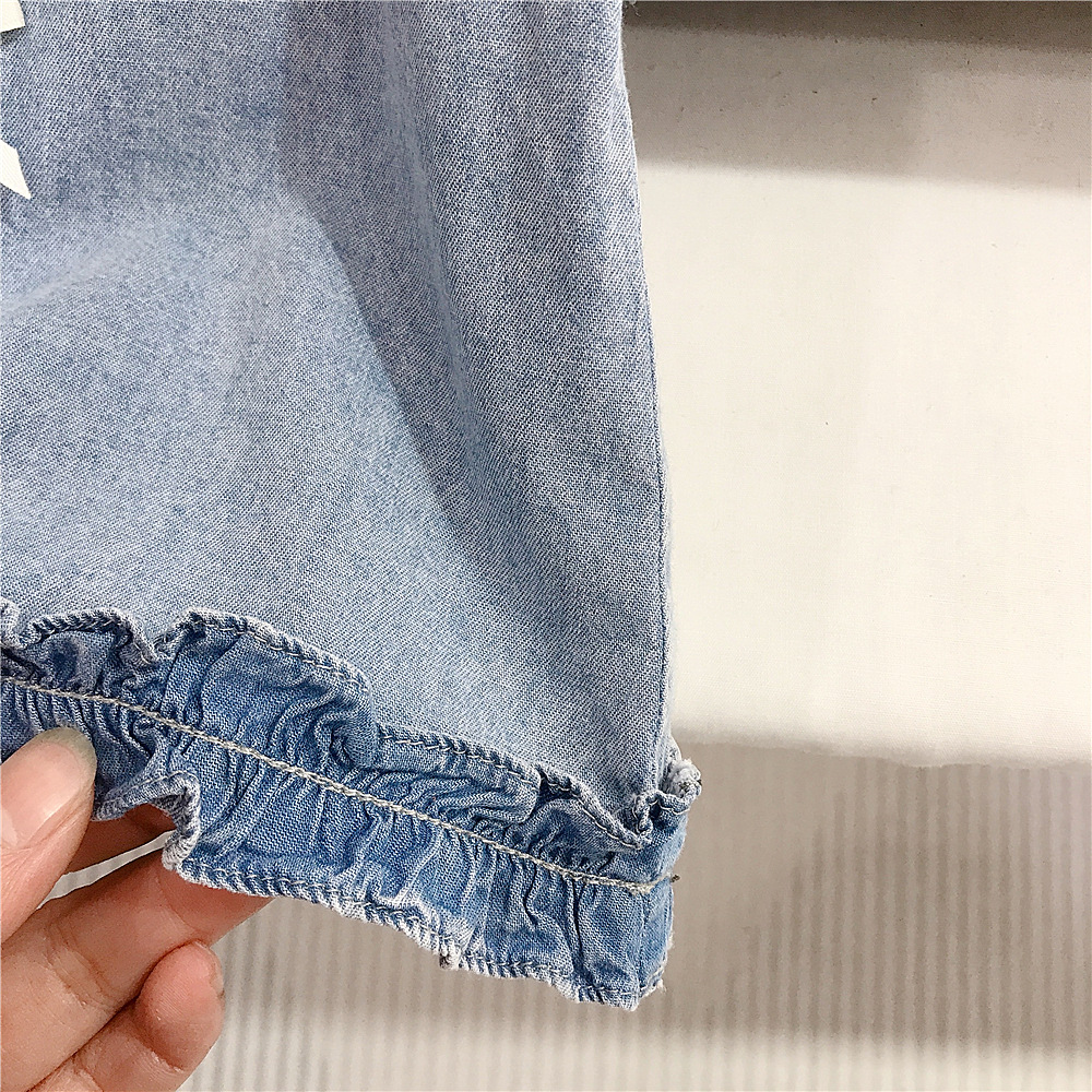 Kid Girls Bow Tie Sleeveless Vest and Pants 2-piece Set