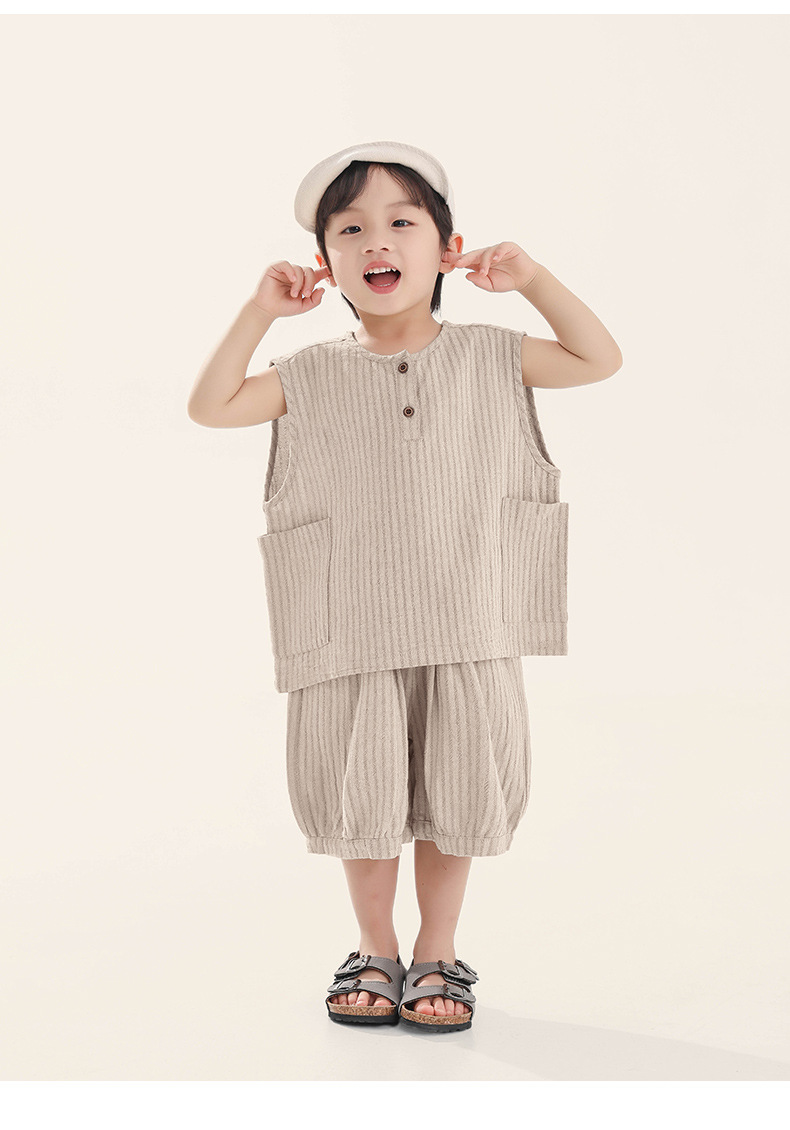 Toddler Striped Tank Top and Shorts Set