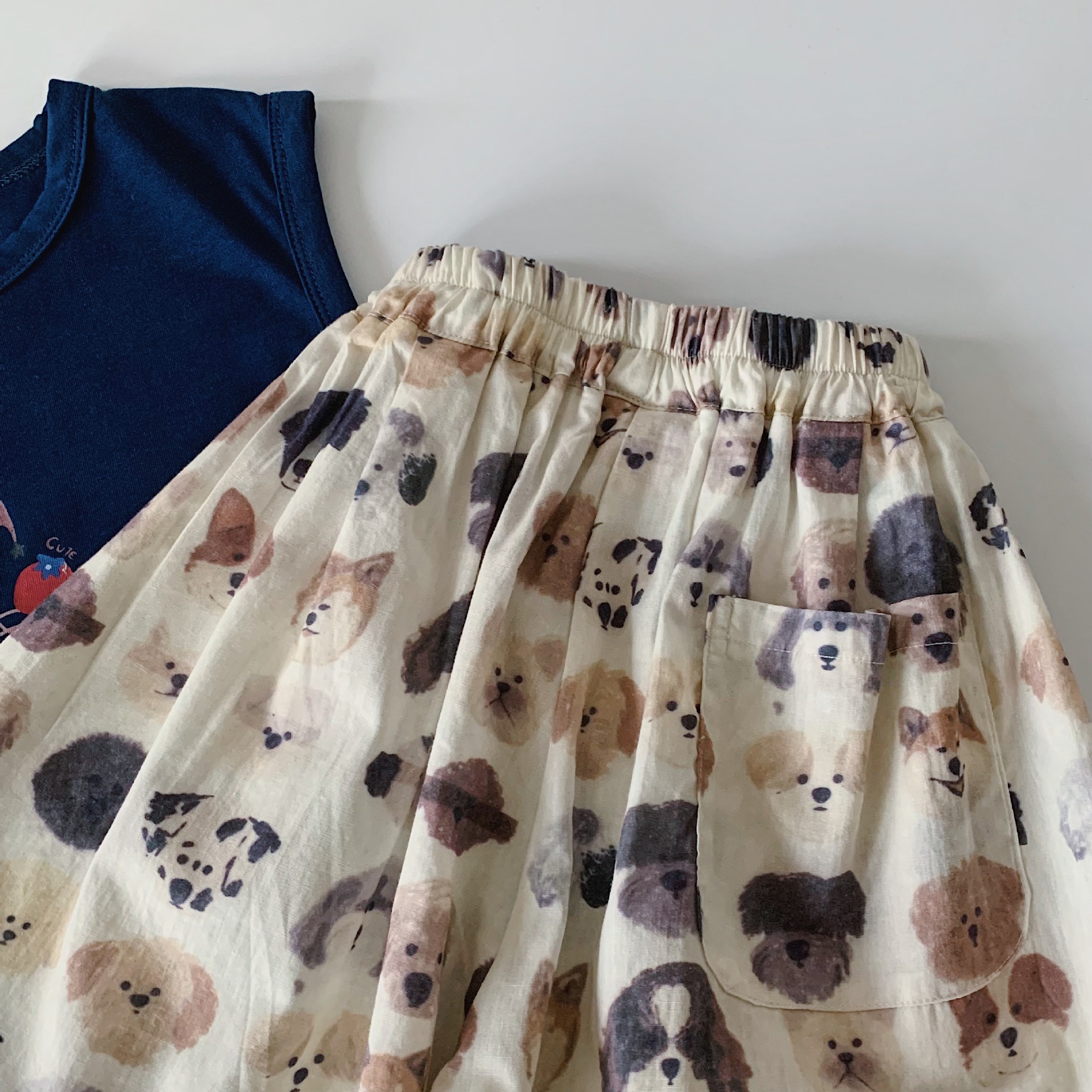 Toddler Dog Print Cuffed Pants